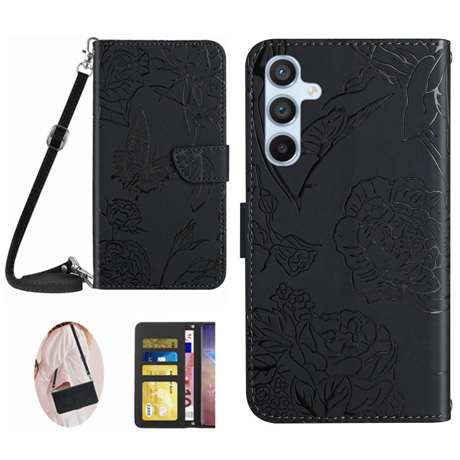 HT03 For Samsung Galaxy F34 5G M34 5G PU Leather Wallet Case Imprinted Stand Phone Cover with Shoulder Strap HT03 For Samsung Galaxy F34 5G M34 5G PU Leather Wallet Case Imprinted Stand Phone Cover with Shoulder Strap
